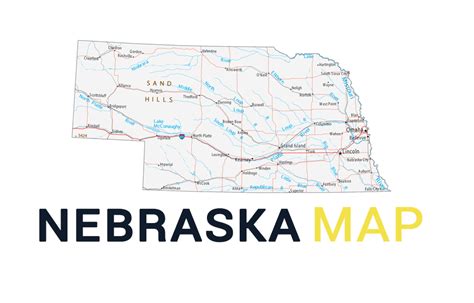 Map of Nebraska - Cities and Roads - GIS Geography