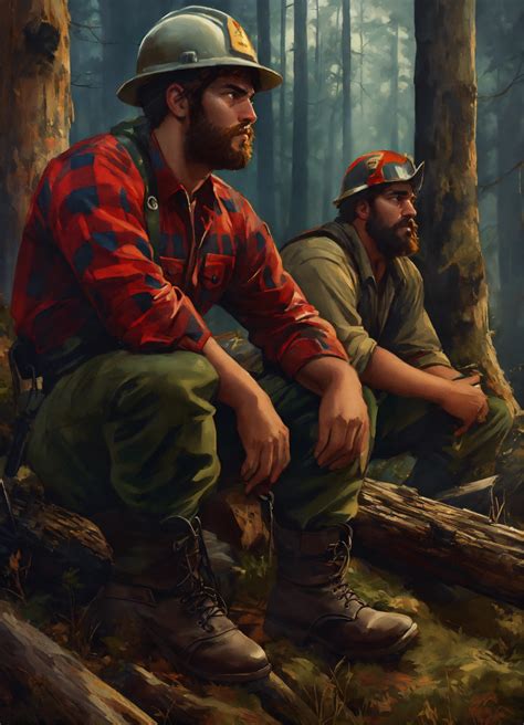 Lexica Close Up Highly Detailed Defiant Dangerous Lumberjacks