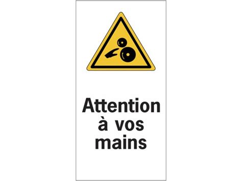 Etiquettes De Sécurité En Rouleau Attention à Vos Mains Contact Seton