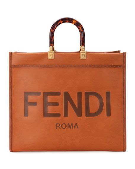 Fendi Roma Leather Logo Shopper Tote Bag Fendi Fendi Online Store