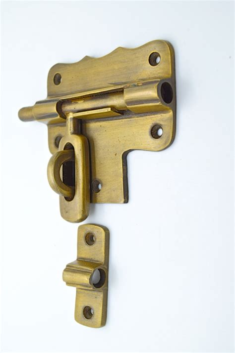 Vintage Door Lock Antique Brass Lock Old Brass By Thefoundryman