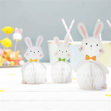 Easter Bunny Rabbit Honeycomb Decorations By Postbox Party ...