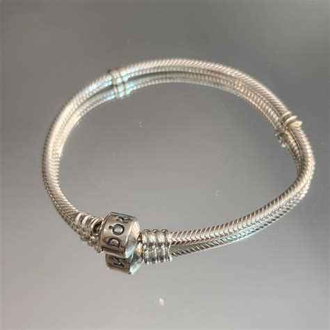 Pandora Jewelry Nwot Pandora Moments Barrel Clasp Snake Chain