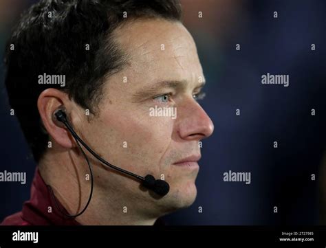 Fourth official referee Darren England during the international ...