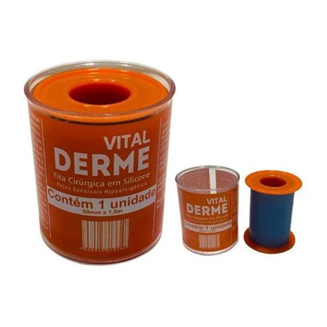 Fita Cir Rgica De Silicone Adesivo Rolo Cm X M Vital Derme Fita