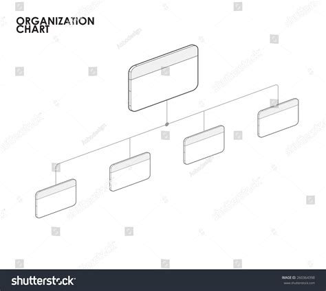Organization Chart Template Infographics Tree Vector Stock Vector
