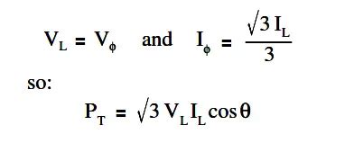 Power In Balanced Phase Loads Inst Tools