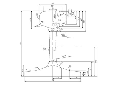 Rail Section Dimensions | Common Railroad Track Dimensions