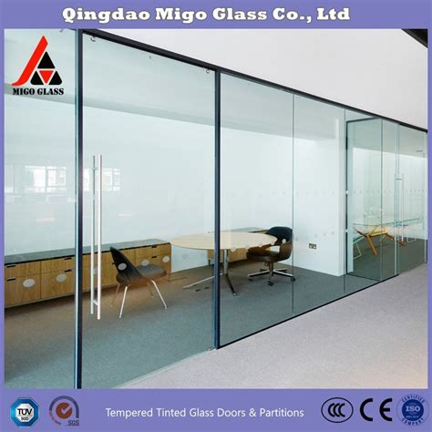 Tempered Toughened Glass Office Dividers Walls Glass Partition Walls