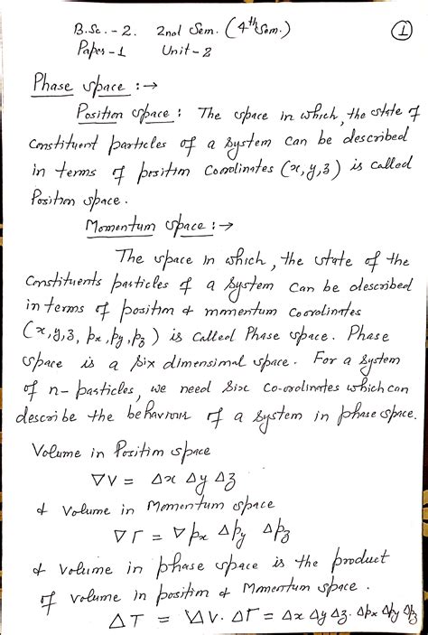 Physics Notes For B Sc 2nd 4th Sem Statistical Mechanics For Paper