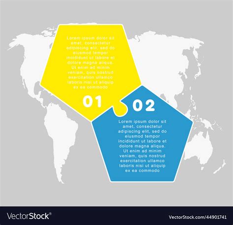 Diagram infographic process on 2 steps Royalty Free Vector