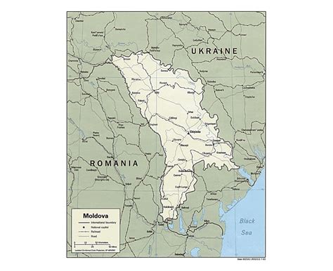 Large Detailed Political Map Of Moldova With Roads Railroads Major Images