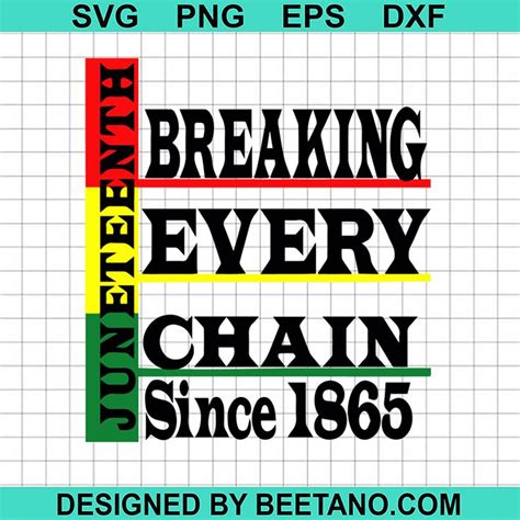 Breaking Every Chain Since Svg Juneteenth Svg Black History Svg