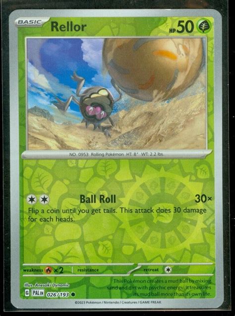 Pokemon Rellor 026193 Paldea Evolved Rev Holo Mint Ebay