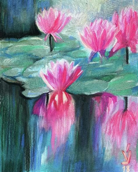 Water Lilies Painting By Yael Surguchev Fine Art America