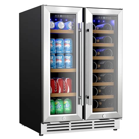 EUHOMY 24 Inch Beverage Refrigerator, 180 Can Under Counter Beer Fridg ...