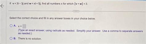 Solved Find ∥v∥−∥w∥ If V 5i−4j And W 3i−2j ∥v∥−∥w∥ Type