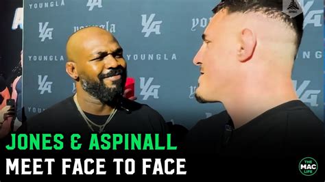 Jon Jones And Tom Aspinall Meet Face To Face YouTube