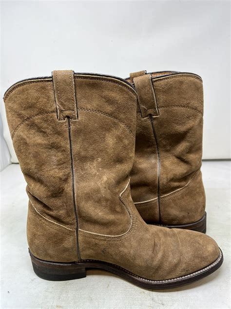 Vintage Wolverine 1900 Durashock Boots Brown Tan Mad… - Gem