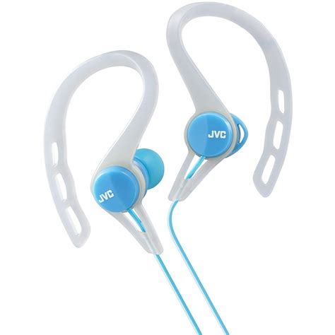 Jvc Ha Ecx20 Blue Sports Splash Proof In Ear Ear Clip Headphones Earbud Headphones Earbuds