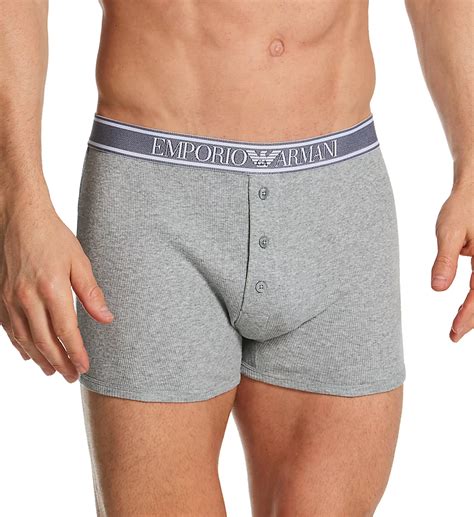 Ribbed Cotton Button Fly Boxer