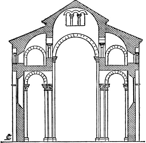 Plan of St. Sernin, Toulouse | ClipArt ETC