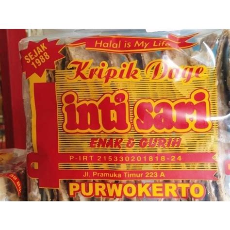 Jual Keripik Dage Inti Sari Khas Purwokerto Shopee Indonesia