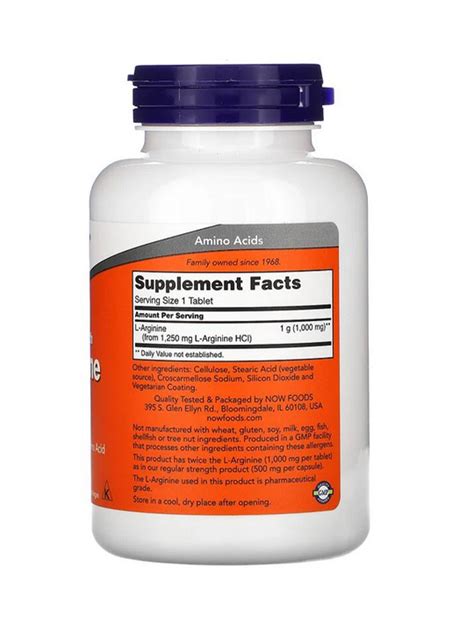 L Arginin 1000 Mg Now Foods 120 Tableta