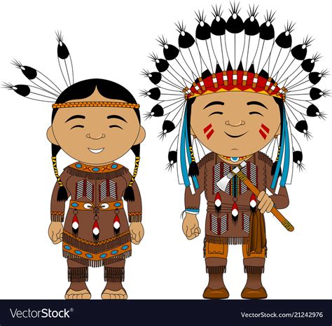 American Indians Royalty Free Vector Image VectorStock