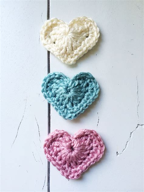 Spring Crochet Heart Hair Clips