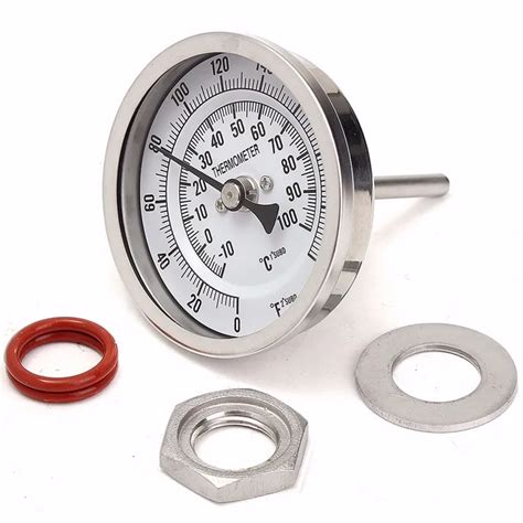 High Quality 304 Stainless Steel Dial Type Metal Of Beer Thermometer