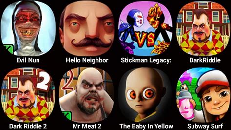 Evil Nun Hello Neighbor Stickman Legacy Giant War Dark Riddle Dark