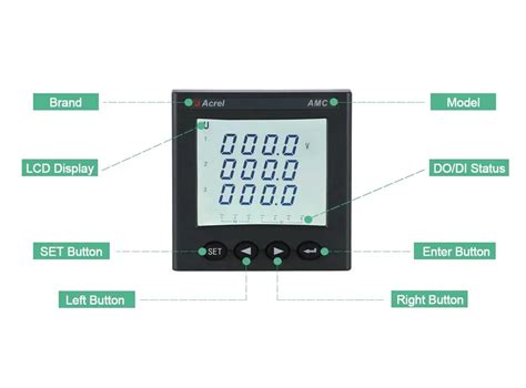 Acrel AMC72L AV3 LCD AC Digital Display Voltmeter