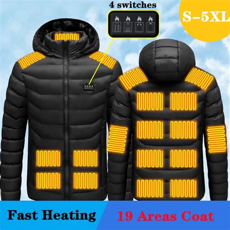 Veste Capuche Thermique Lectrique Intelligente Manteau Chauffant Usb V