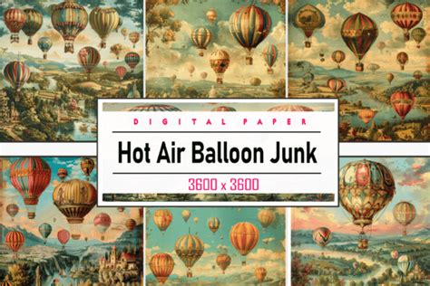 Hot Air Balloon Junk Journal Graphic By Wow Art Creative Fabrica