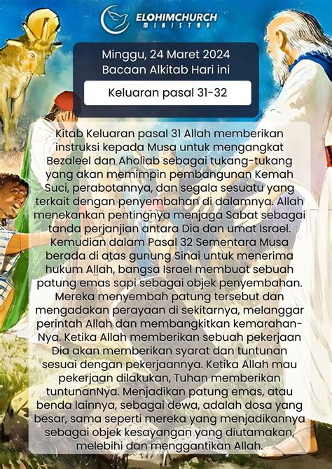 Baca Alkitab Minggu Maret Elohim Ministry