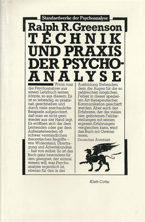 Technik Und Praxis Der Psychoanalyse By Ralph R Greenson Goodreads