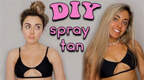 HOW TO SELF TAN AT HOME SPRAY TAN AT HOME DIY SELF TAN YouTube