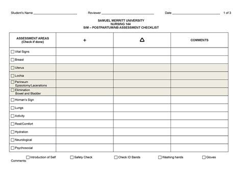 N Low Fidelity Simulation Checklist Nursg Studocu