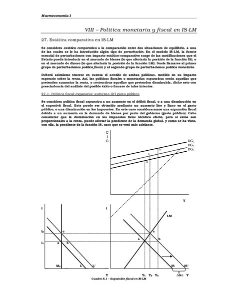 Macro I 8 Política monetaria y fiscal VIII Pol í tica monetari