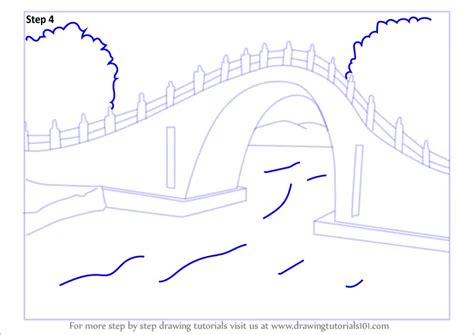 Learn How To Draw Jade Belt Bridge Bridges Step By Step Drawing