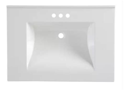 Glacier Bay In White Marble Vanity Top Single Sink Bowl X