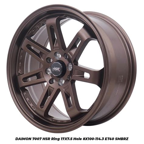 Jual Velg Mobil Ring 17 HSR DAIMON Warna Bronze Floating Caps Buat Jazz