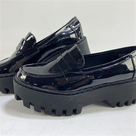 Black platform loafers, size 6.5 - Depop