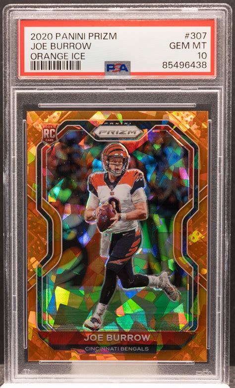 Joe Burrow 2020 Prizm 307 Orange Ice Price Guide Sports Card Investor