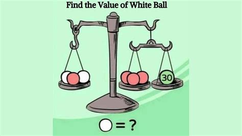 Genius Iq Test Find The Value Of The White Ball In Seconds