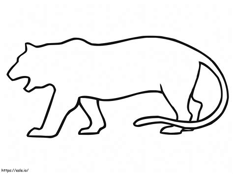 Tiger Outline coloring page