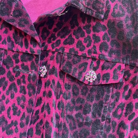 Dark Pink Leopard Print Blazer Reminds Me Of The Depop