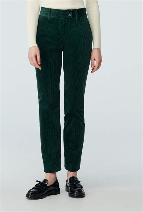 Custom Pants Made For You Greenwich Wide Corduroy Hunter Green Pants