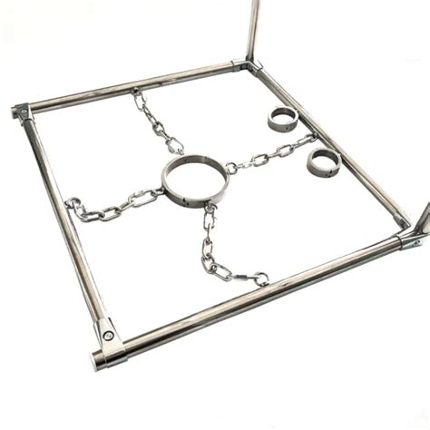 STAINLESS STEEL BONDAGE Restraints Bdsm Slave Rack Neck Collar Hand